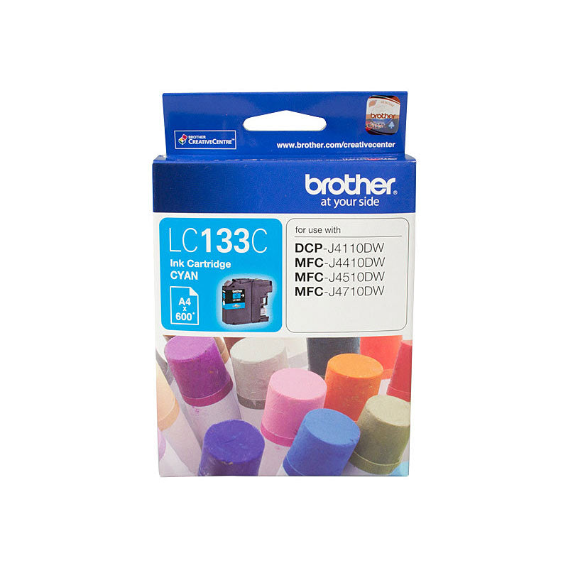 Brother LC-133C Cyan Ink Cartridge Up to 600 Pages for DCP-J4110DW MFC-J4710DW J6520DW - SuperSaverAU - view 1