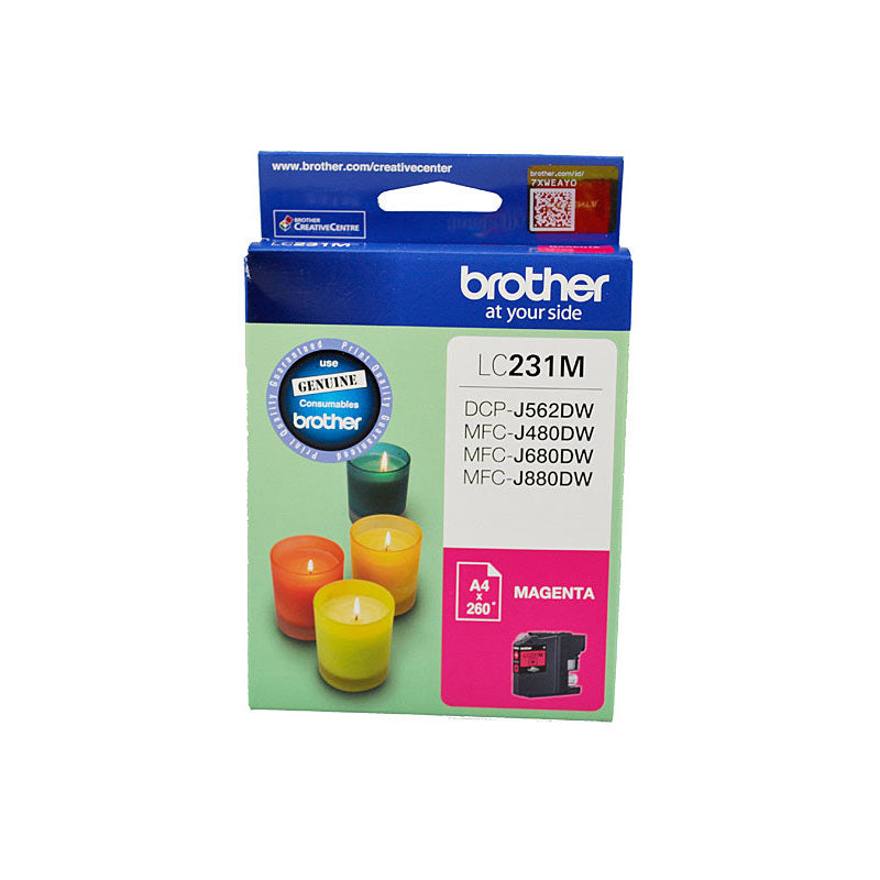 Brother Magenta Ink Cartridge LC231 Yielding Up to 260 Pages - SuperSaverAU - view 1