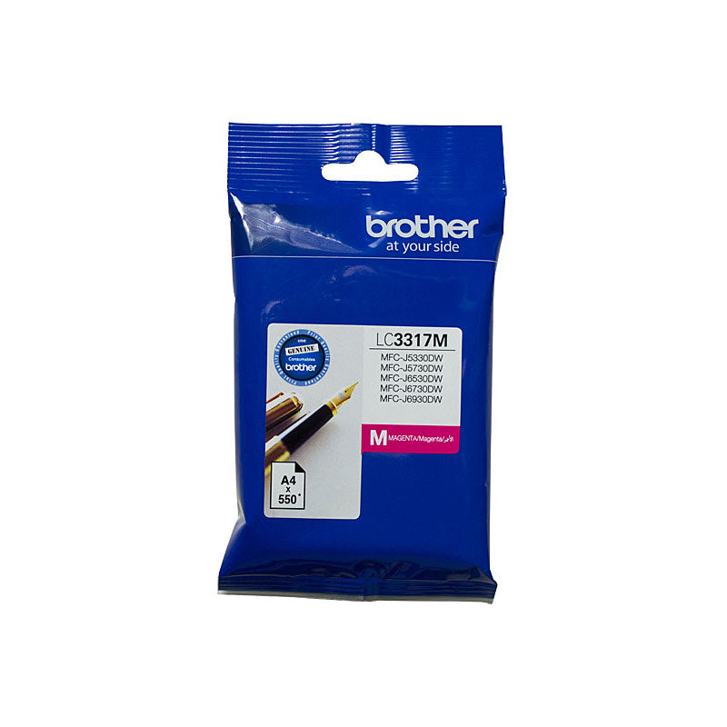 Brother Genuine LC-3317M Magenta Ink Cartridge up to 550 Pages MFC-J5330DW Series - SuperSaverAU - view 1