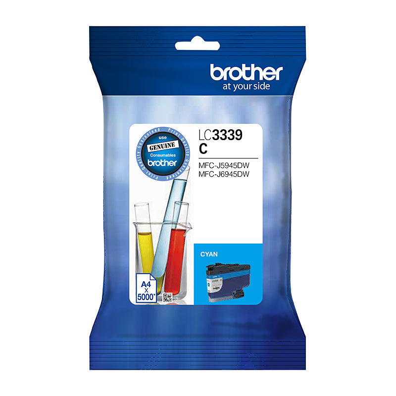 Brother Cyan Ink Cartridge LC3339XL High Yield 5000 Pages for MFC J6945DW/J5945DW - SuperSaverAU - view 1