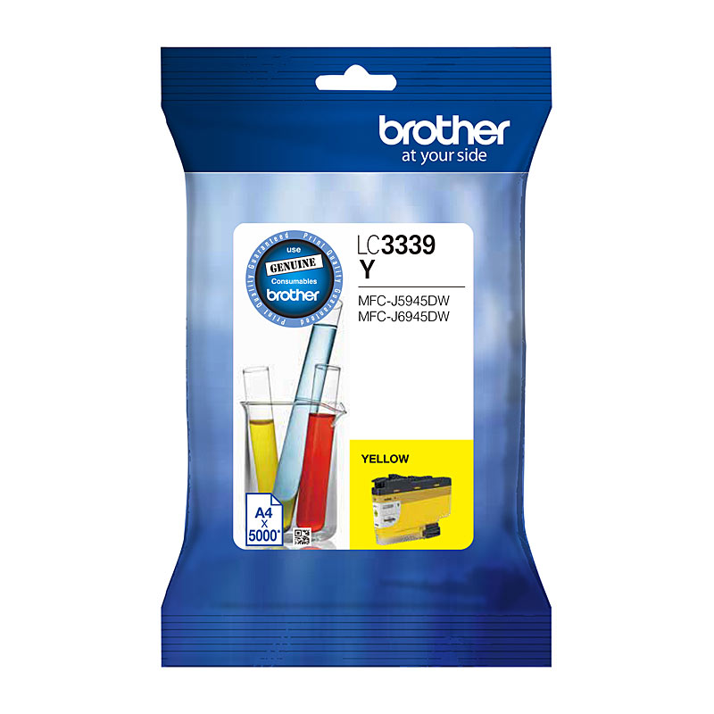 BROTHER LC3339XL Yellow Ink Cartridge Genuine 5,000 Page Yield - SuperSaverAU - view 1