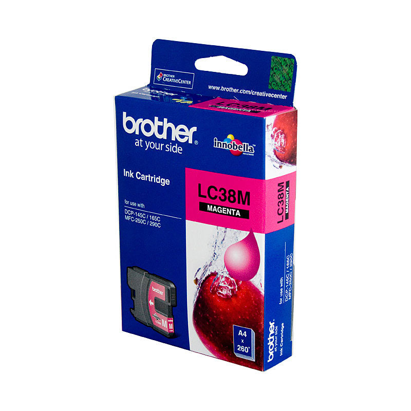 Brother Genuine LC38 Magenta Ink Cartridge 260 Page Yield for DCP-145C/165C MFC-250C Series - SuperSaverAU - view 1