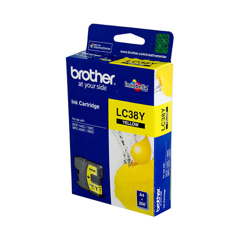 Brother Yellow Ink Cartridge LC38 Yielding 260 Pages - SuperSaverAU - view 1