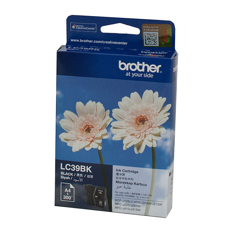 Brother Black Ink Cartridge LC-39 300 Pages for DCP-J125/J315W/J515W MFC-J220/J265W/J410 - SuperSaverAU - view 1