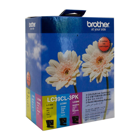 Brother Genuine Colour Toner Cartridges - 3 Pack (Cyan, Magenta, Yellow) - 260 Pages Each