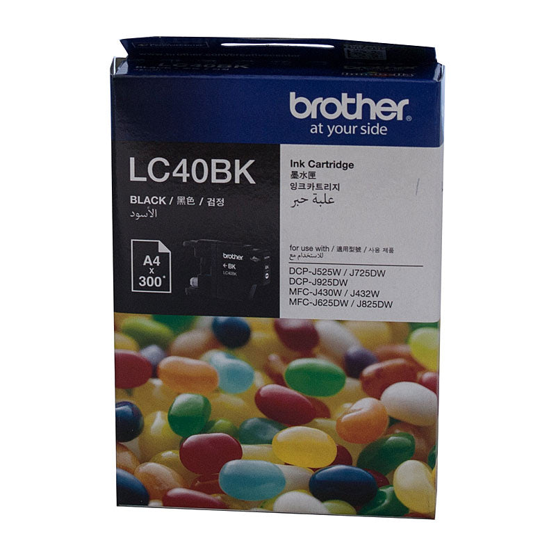 BROTHER Genuine Black Ink Cartridge LC40 Up to 300 Page Yield for Inkjet Printers - SuperSaverAU - view 1