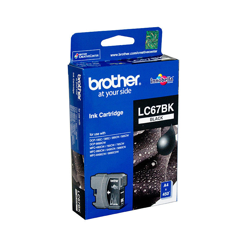 Brother Black Ink Cartridge LC-67BK 450 Page Yield for Multiple DCP & MFC Models - SuperSaverAU - view 1