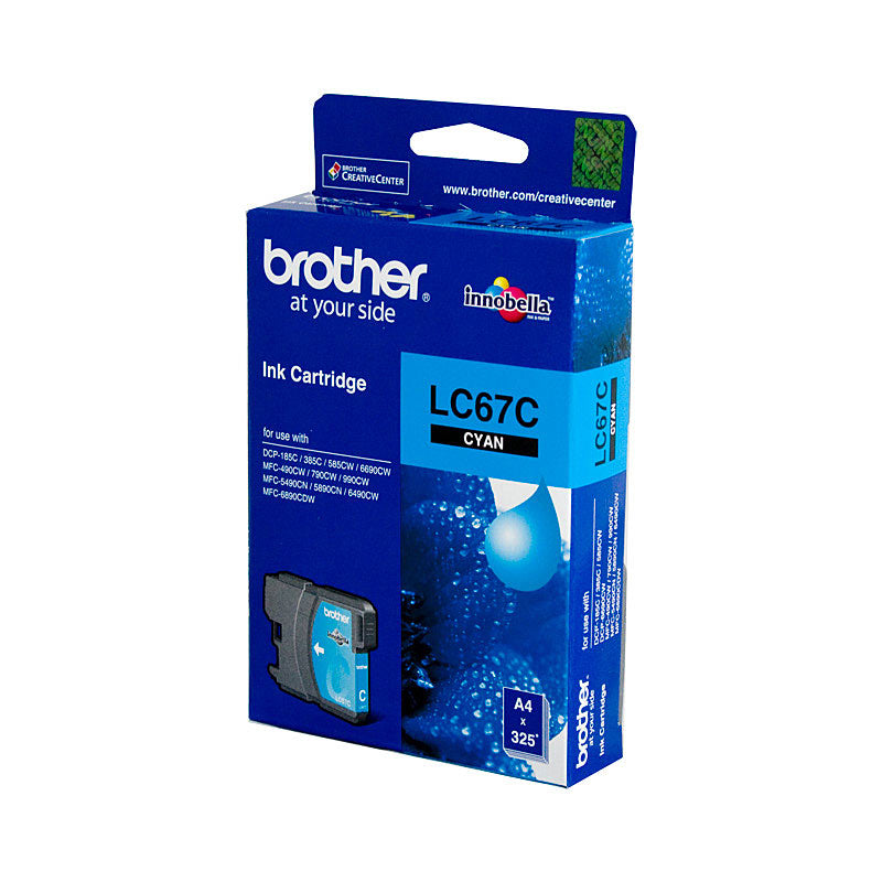 Brother Cyan Ink Cartridge LC-67C for DCP, MFC Printers 325 Page Yield - SuperSaverAU - view 1