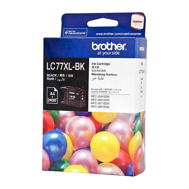 Brother Black Super High Yield Ink Cartridge LC-77XLBK Up to 2400 Pages - SuperSaverAU - view 1