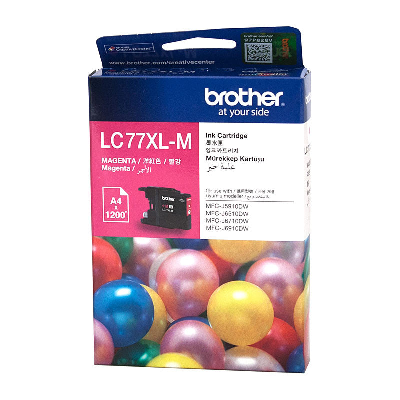 Brother LC-77XLM Magenta Super High Yield Ink Cartridge 1,200 Pages - SuperSaverAU - view 1