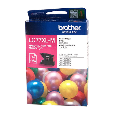 Brother LC-77XLM Magenta Super High Yield Ink Cartridge 1,200 Pages - SuperSaverAU - view 1