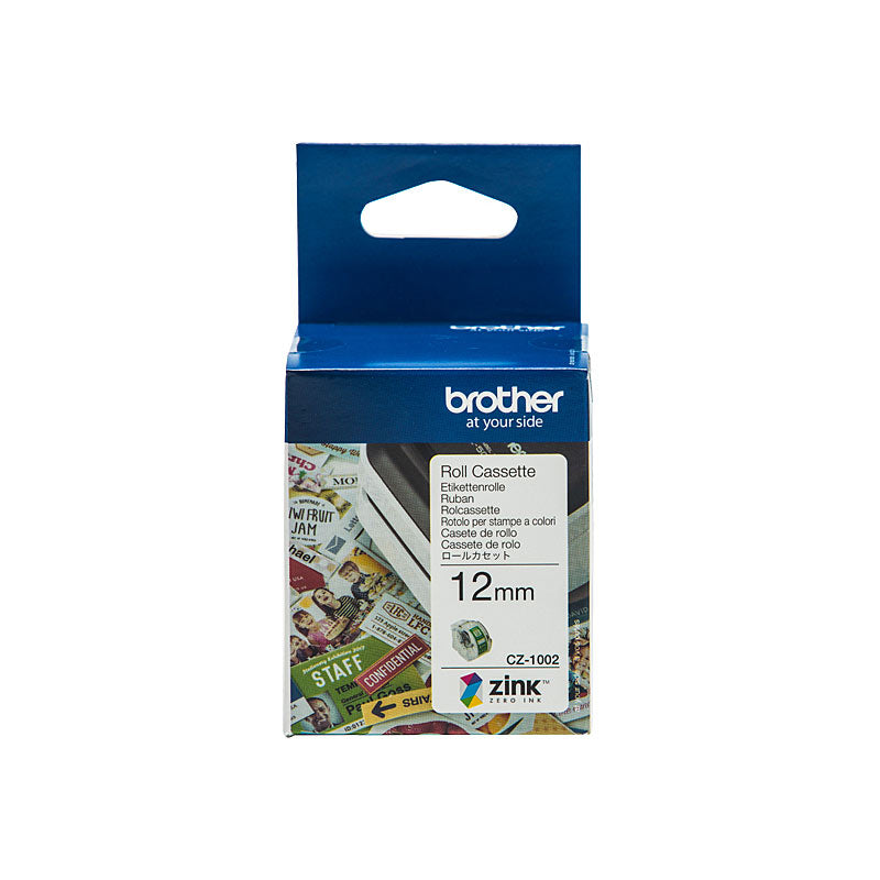 Brother Label Tape Cassette, 12mm, Premium Quality for POS Stations, OEM CZ-1002 - SuperSaverAU - view 1