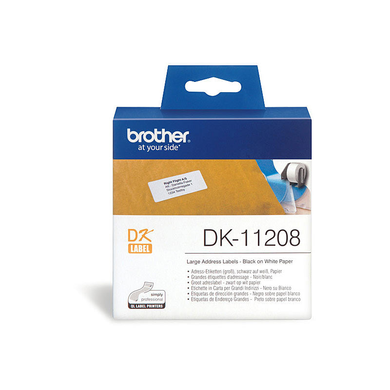 Brother Premium Quality Labels for POS Stations, OEM Code DK-11208 - SuperSaverAU - view 1