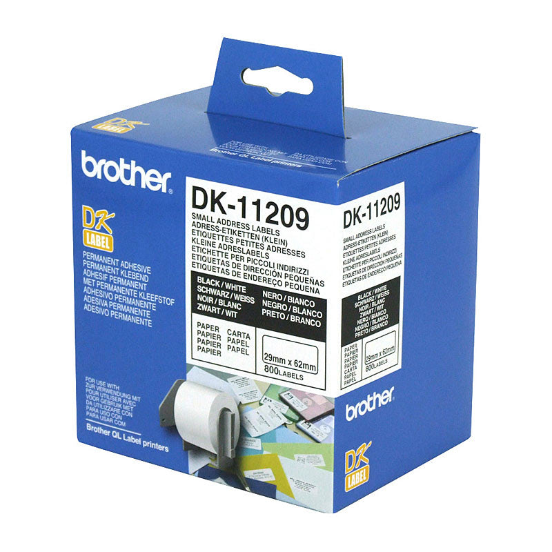 Brother Labels DK-11209, Premium Quality, 29mm x 62mm, 800 Labels per Roll - SuperSaverAU - view 1