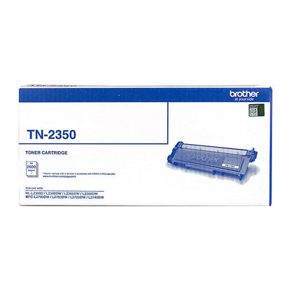 Brother TN-2350 Mono Laser Toner Cartridge, 2,600 Pages, Compatible with HL & MFC Printers