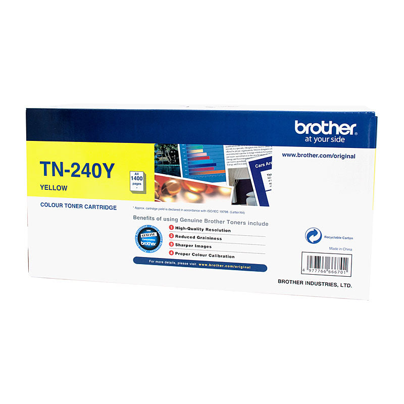 Brother Yellow Laser Toner TN-240Y - 1,400 Pages - SuperSaverAU - view 1