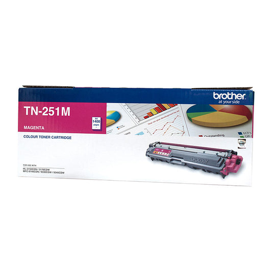 Brother Magenta Laser Toner TN-251M - 1,400 Pages