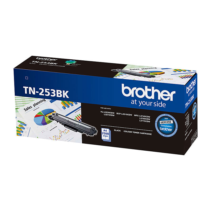 Brother Black Toner Cartridge TN-253BK 2500 Pages HL-3230CDW Series - SuperSaverAU - view 1