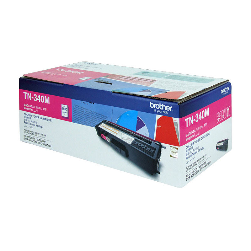 Brother TN-340M Magenta Colour Laser Toner Cartridge 1500 Pages - SuperSaverAU - view 1