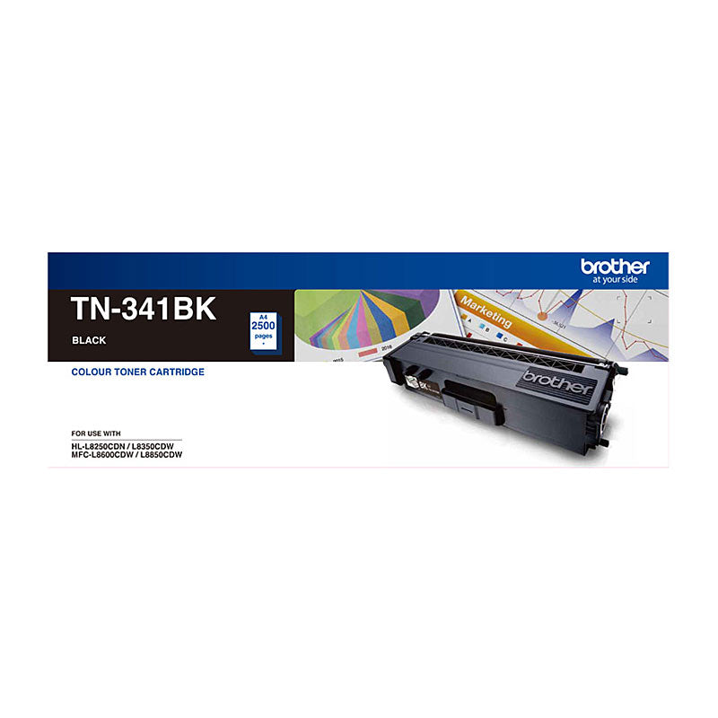 Brother Black Laser Toner TN-341BK - 2,500 Pages - SuperSaverAU - view 1