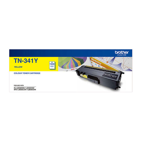 Brother Yellow Laser Toner Cartridge TN-341Y Standard Yield 1500 Pages for HL-L8250CDN/8350CDW MFC-L8600CDW/L8850CDW - SuperSaverAU - view 1