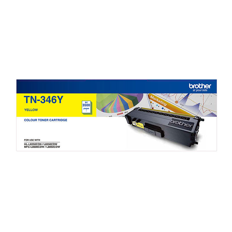 Brother High Yield Yellow Laser Toner TN346Y 3500 Pages for HL L8250CDN 8350CDW MFC L8600CDW - SuperSaverAU - view 1