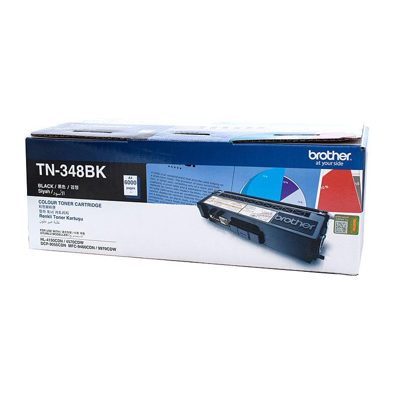 Brother Black Super High Yield Colour Laser Toner TN-348BK for HL-4150CDN and MFC-9970CDW - 6000 Pages - SuperSaverAU - view 1