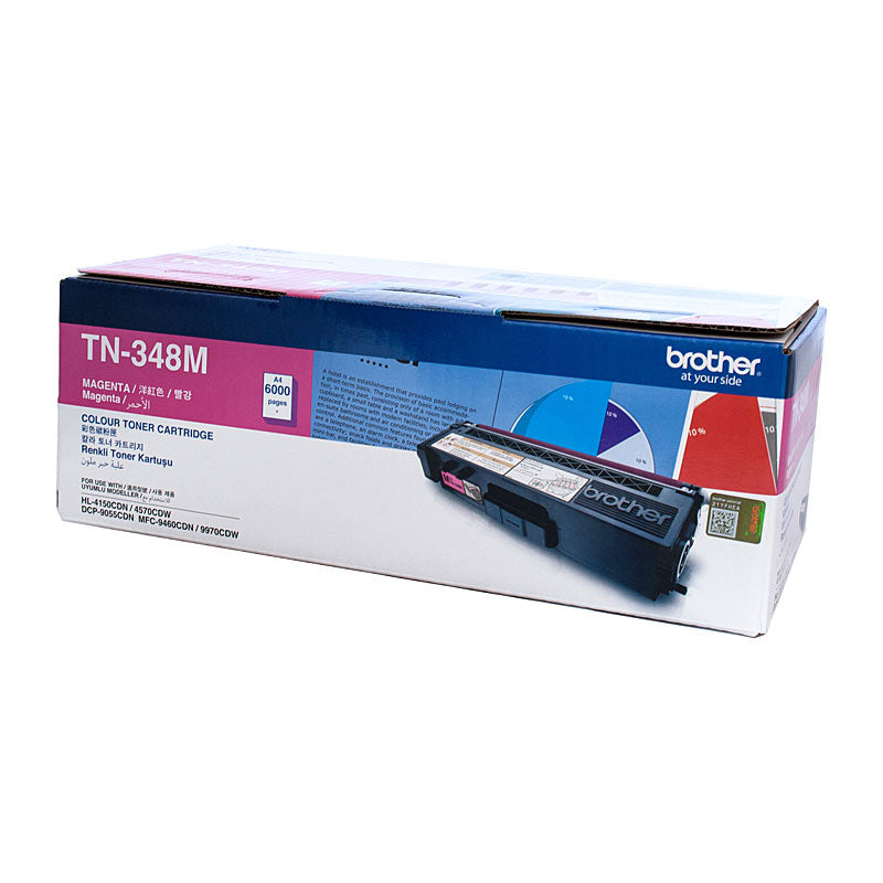 Brother Genuine TN-348M Colour Laser Toner Magenta Super High Yield 6000 Pages for HL-4150CDN Series - SuperSaverAU - view 1