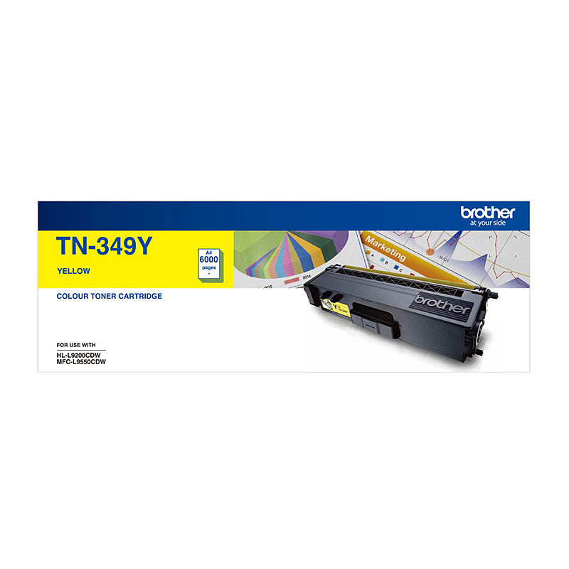 Brother Yellow Toner Cartridge TN349 6000 Page Yield for HL L9200CDW MFC L9550CDW - SuperSaverAU - view 1