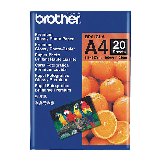 BROTHER Glossy Paper 20 Sheets BP61GLA