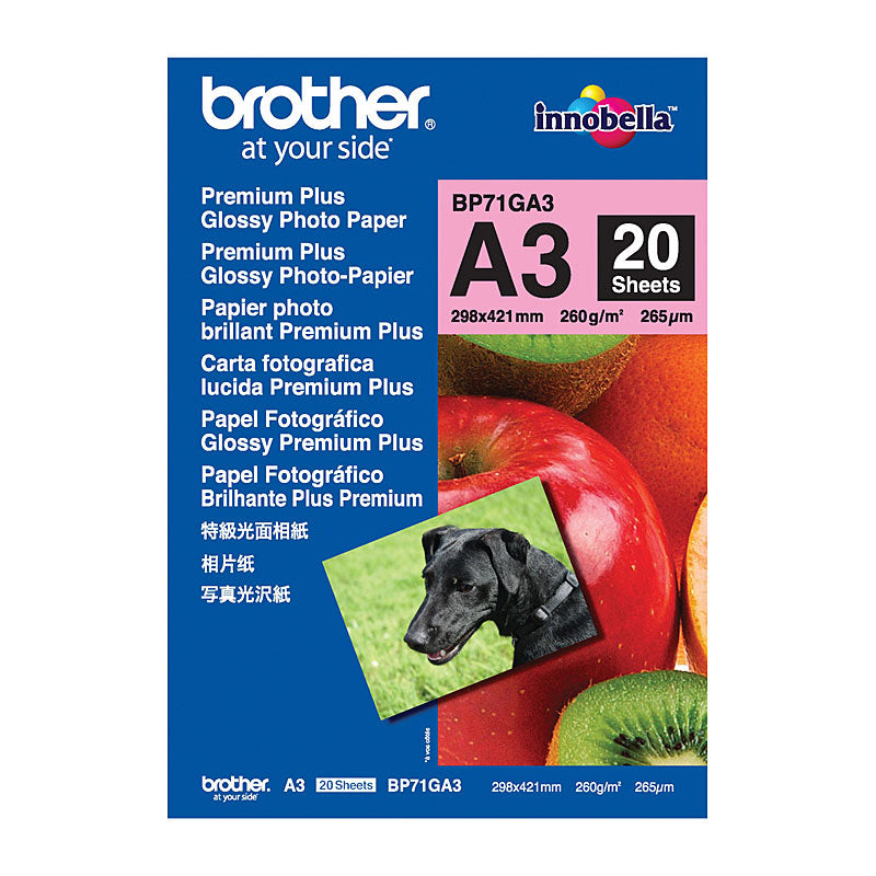 BROTHER Glossy Paper 20 Sheets BP71GA3 - SuperSaverAU - view 1