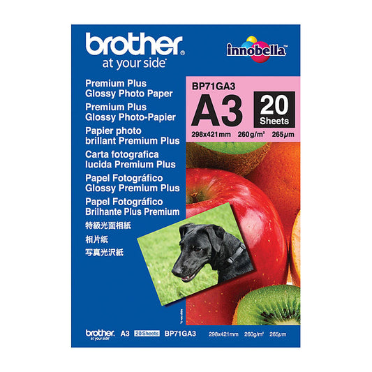 BROTHER Glossy Paper 20 Sheets BP71GA3