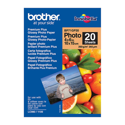BROTHER Glossy Paper 20 Sheets BP71GP20 - SuperSaverAU - view 1