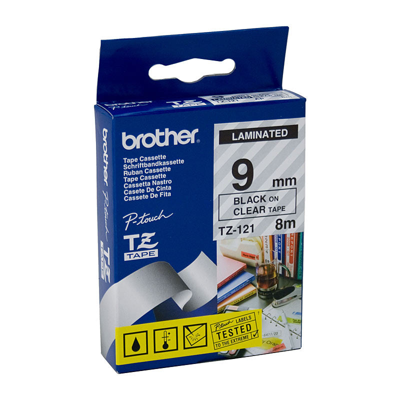 Brother TZe-121 Labeling Tape - Premium Quality for POS Stations - SuperSaverAU - view 1