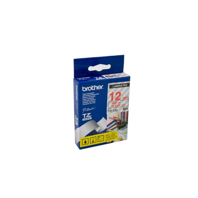 Brother Label Tape TZe-132, Premium Quality, for POS Stations, 12mm