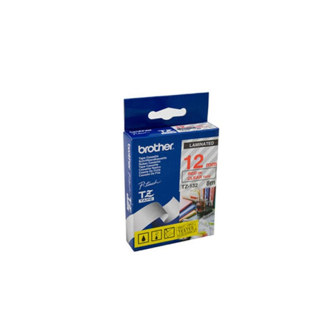 Brother Label Tape TZe-132, Premium Quality, for POS Stations, 12mm - SuperSaverAU - view 1