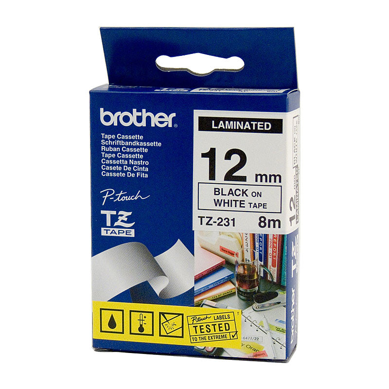 Brother Label Tape TZE-231 - Premium Quality for POS Stations - SuperSaverAU - view 1
