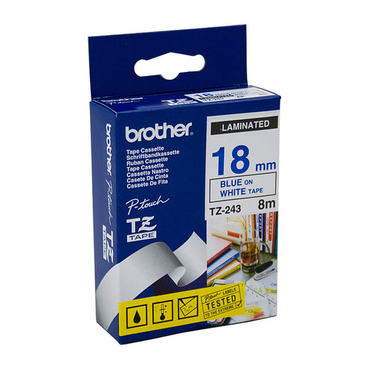 Brother TZe-243 Labelling Tape - Premium Quality for POS Stations