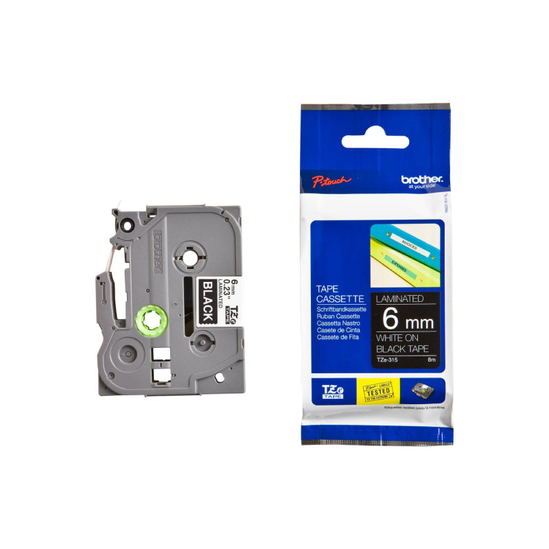 Brother Label Tape TZe-315, Premium Quality, for POS Stations, 18mm - SuperSaverAU - view 1