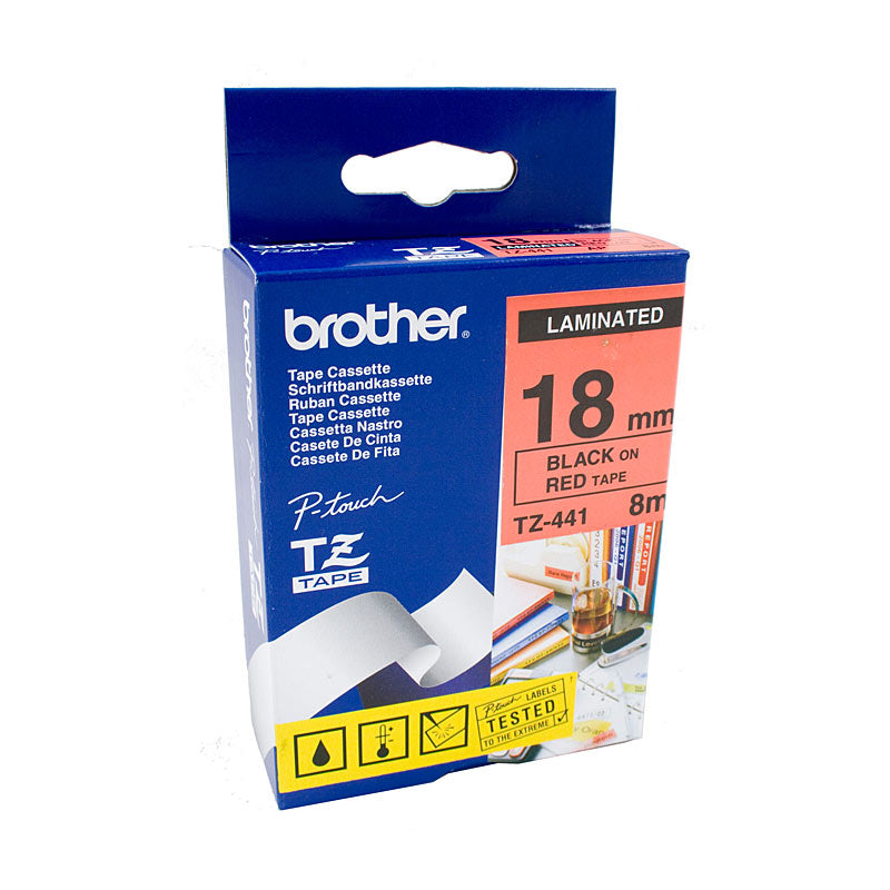 Brother Label Tape TZe-441, Premium Quality, for POS Stations, 18mm - SuperSaverAU - view 1