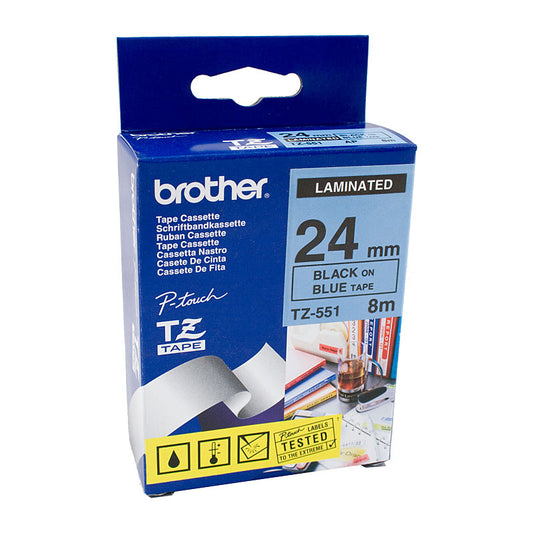 Brother Label Tape TZe-551, Premium Quality for POS Stations, 18mm