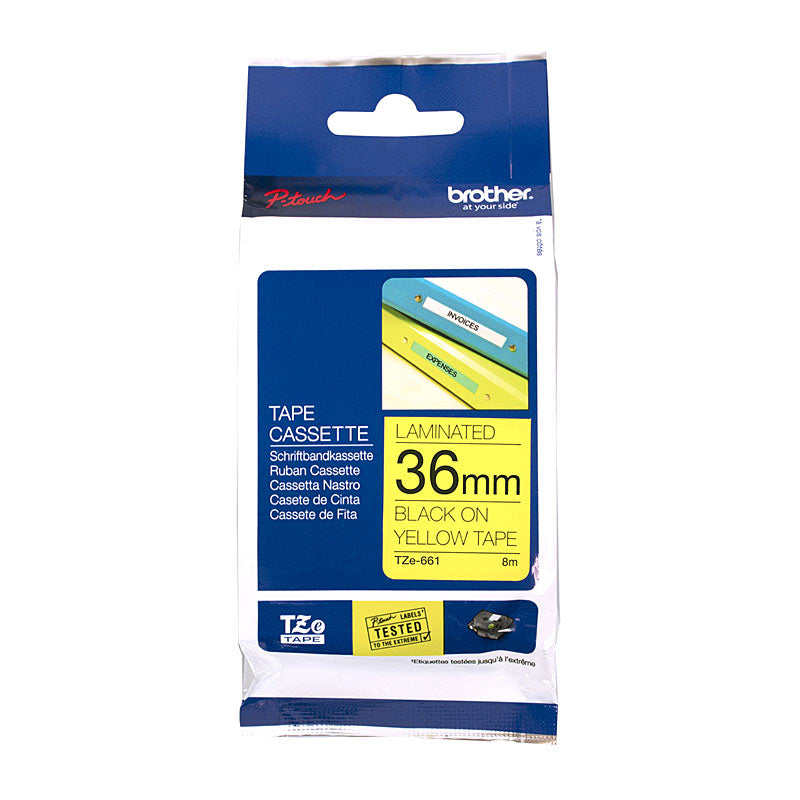 Brother Label Tape TZe-661, Premium Quality, for POS Stations, 18mm - SuperSaverAU - view 1