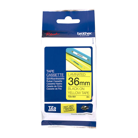 Brother Label Tape TZe-661, Premium Quality, for POS Stations, 18mm - SuperSaverAU - view 1