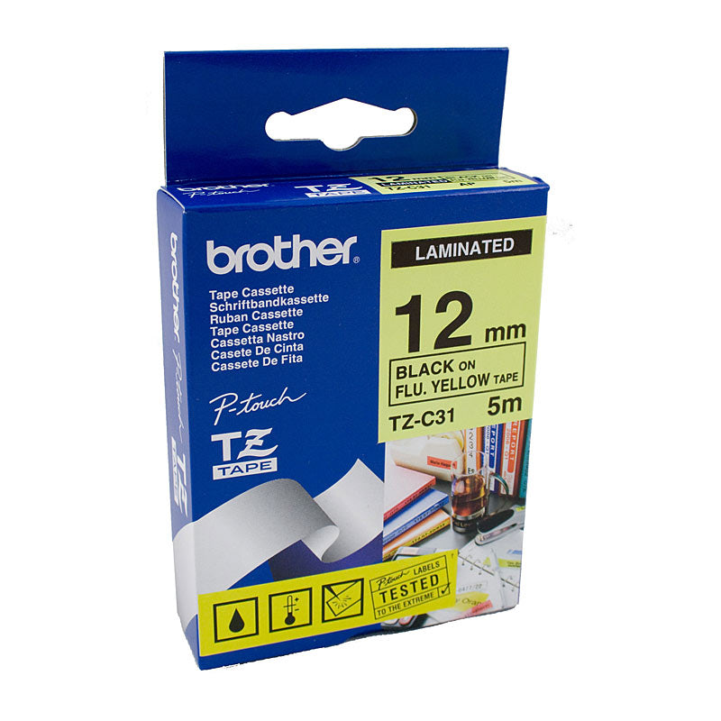 Brother TZe-C31 Labeling Tape, Premium Quality for POS Stations, 18mm - SuperSaverAU - view 1