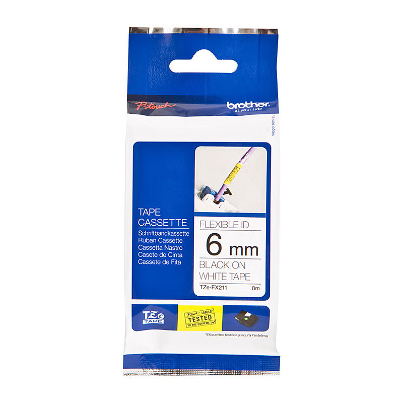 Brother TZe-FX211 Flexible Tape for POS Stations - Premium Quality - SuperSaverAU - view 1