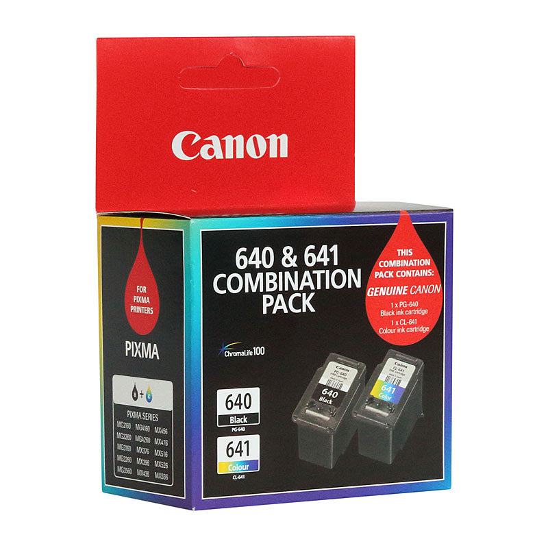 Canon PG640 CL641 Twin Pack Genuine Inkjet Cartridges for PIXMA Printers - SuperSaverAU - view 1
