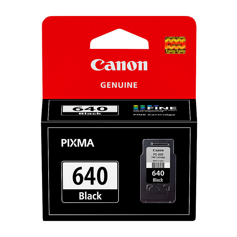 Canon Black Ink Cartridge PG640 Genuine 180 Page Yield for PIXMA Printers - SuperSaverAU - view 1