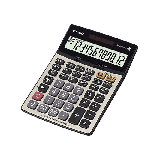 Casio DJ220DPLUS 12-Digit Heavy Duty Desktop Tax Calculator with Recheck Function