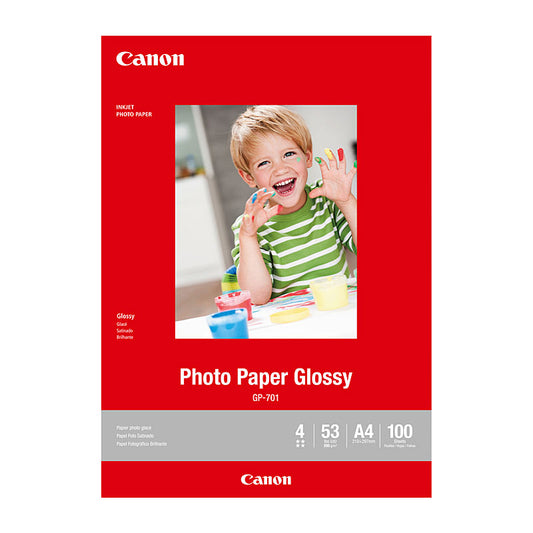 Canon A4 Glossy Photo Paper - 100 Sheets, Premium Quality