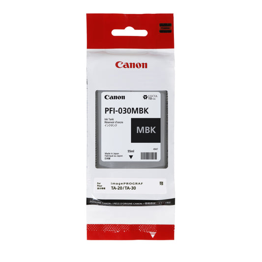 Canon PFI030 Matte Black Ink Cartridge for TA20 TA30 Printers